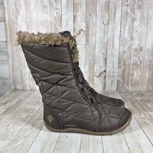 Columbia Waterproof Faux Fur Lined Winter Boots Brown Women's Size 7